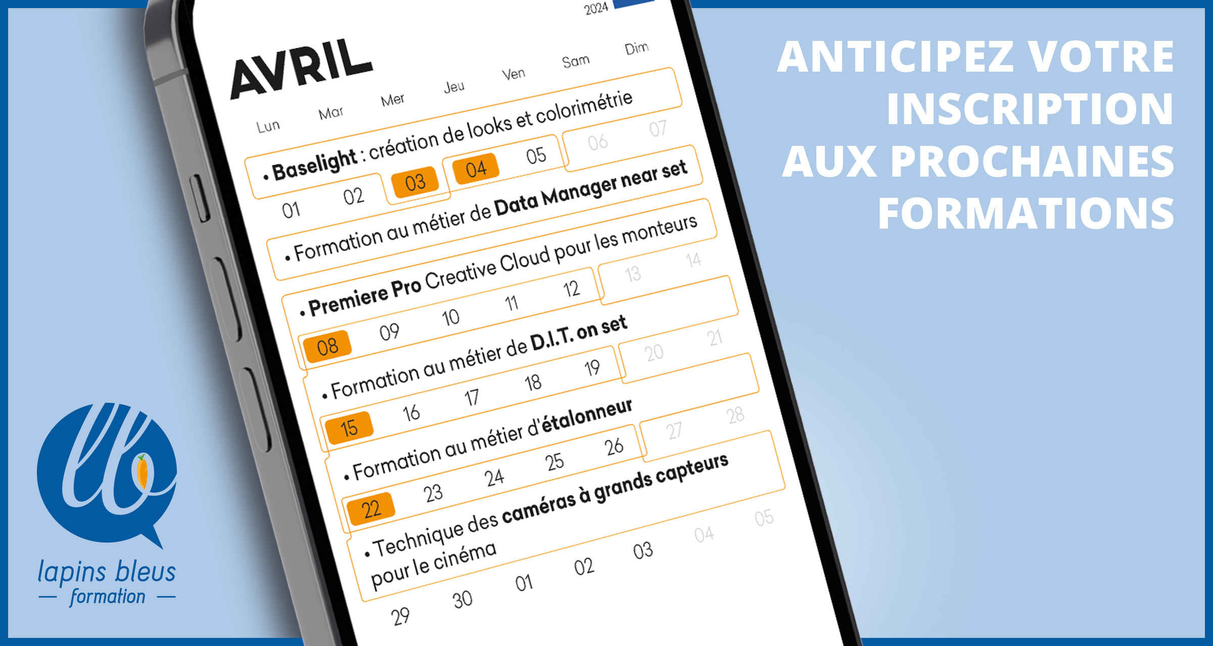 Anticipez votre inscription aux prochaines formations
