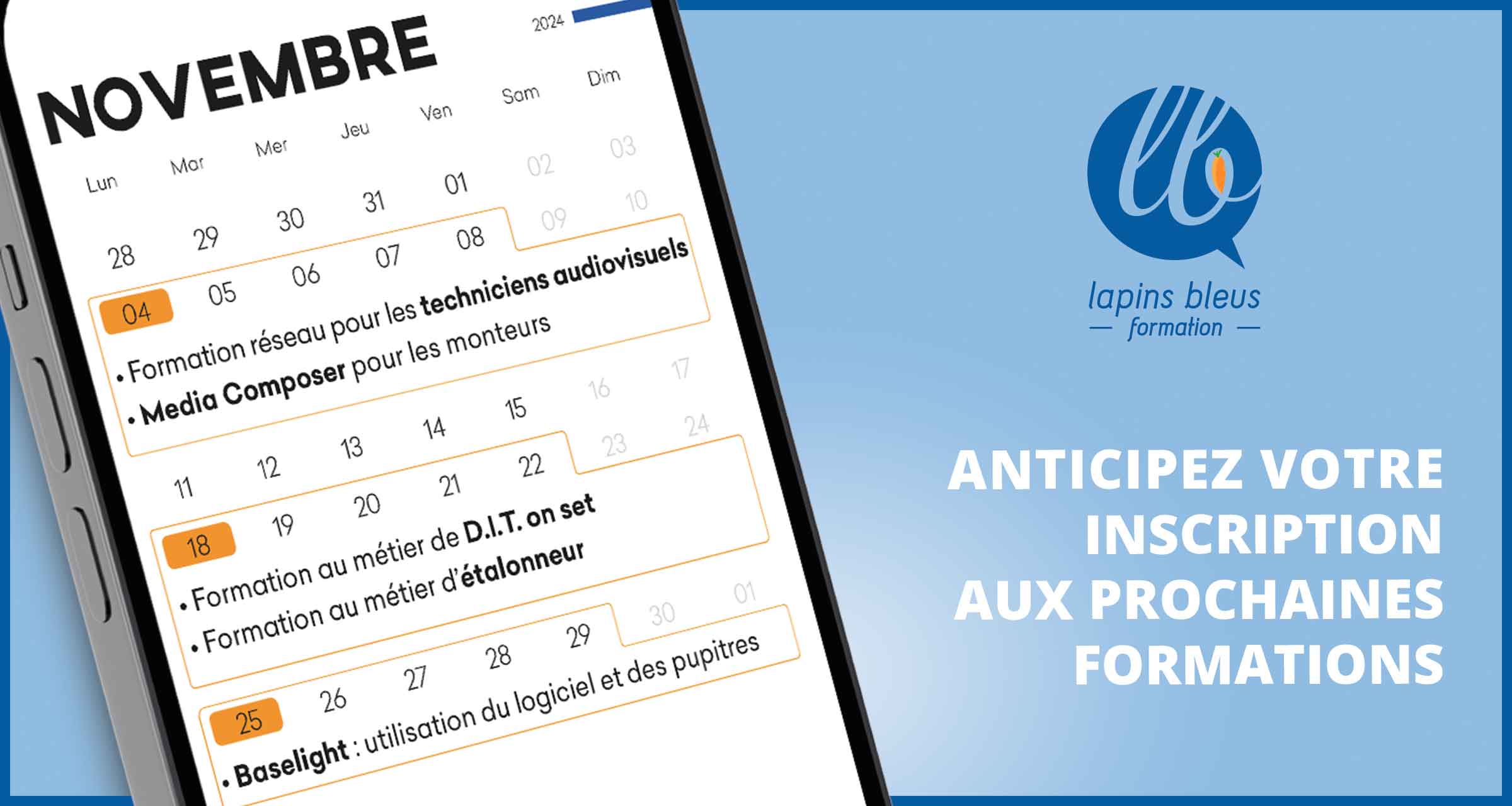 Anticipez votre inscription aux prochaines formations de novembre