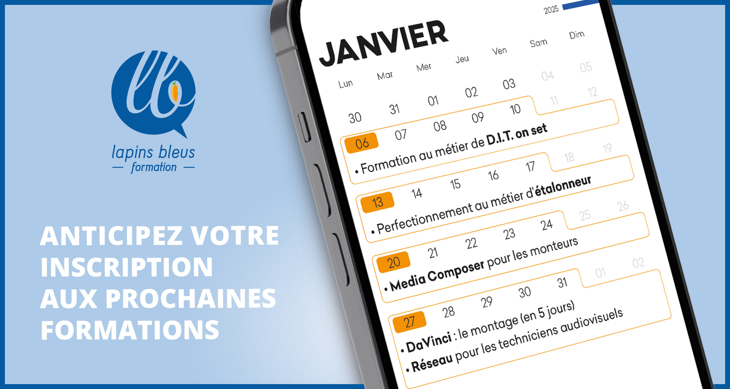 Anticipez votre inscription aux prochaines formations de janvier