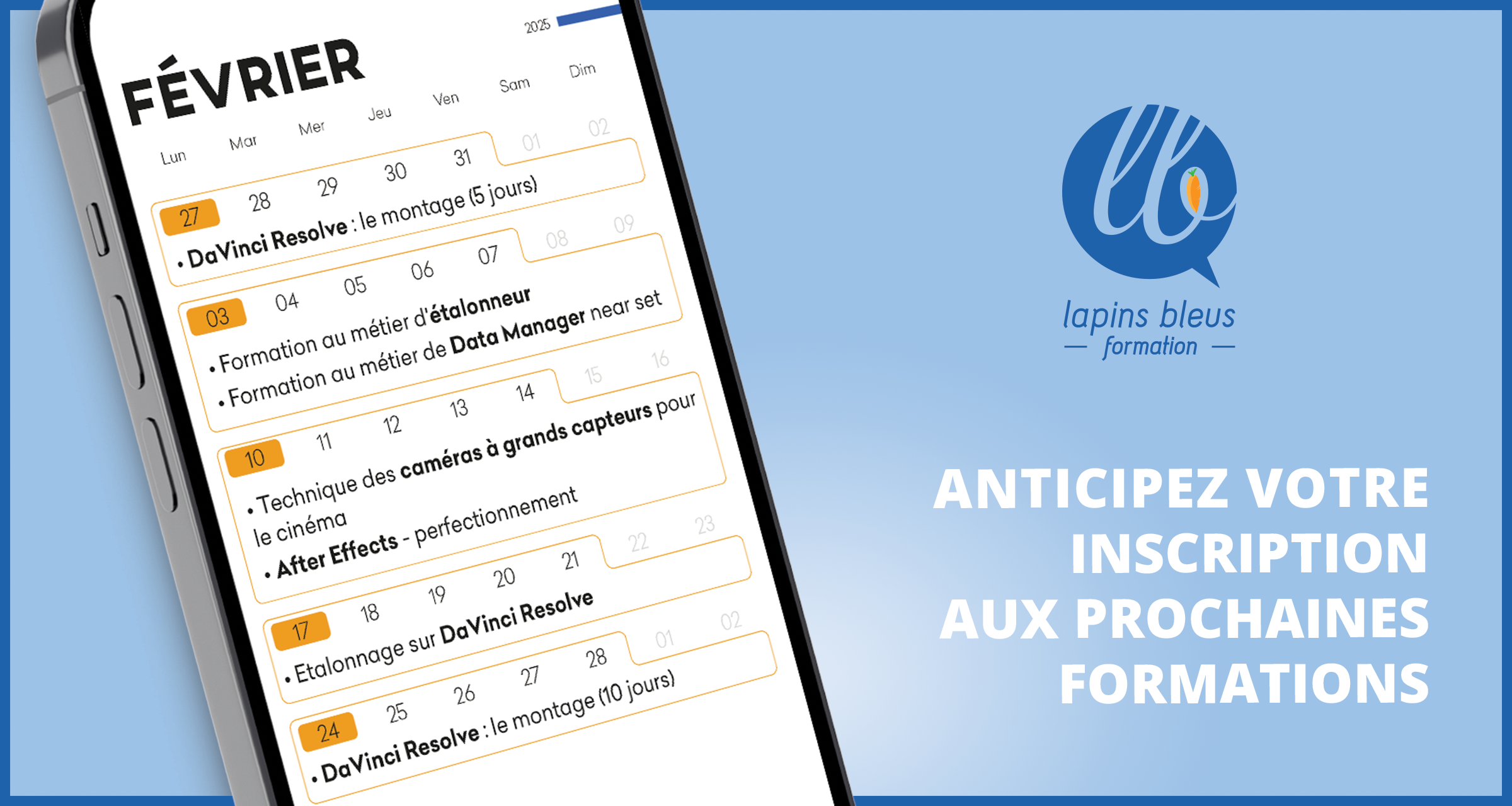 Anticipez votre inscription aux prochaines formations de février