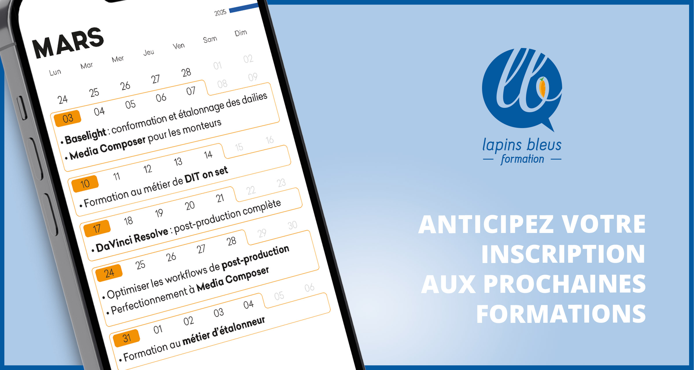 Anticipez votre inscription aux prochaines formations de mars